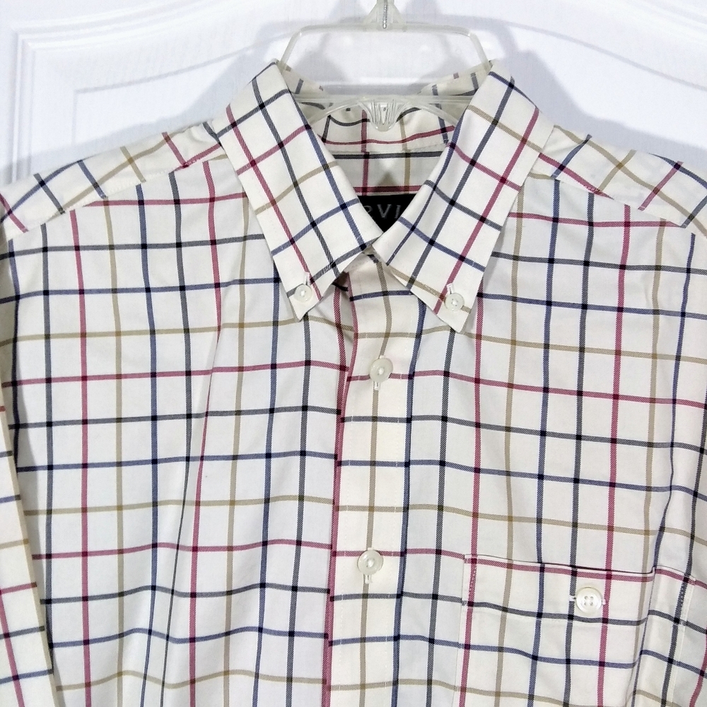 Orvis 100% Cotton Button Down Plaid Shirt Med - Picture 2 of 4